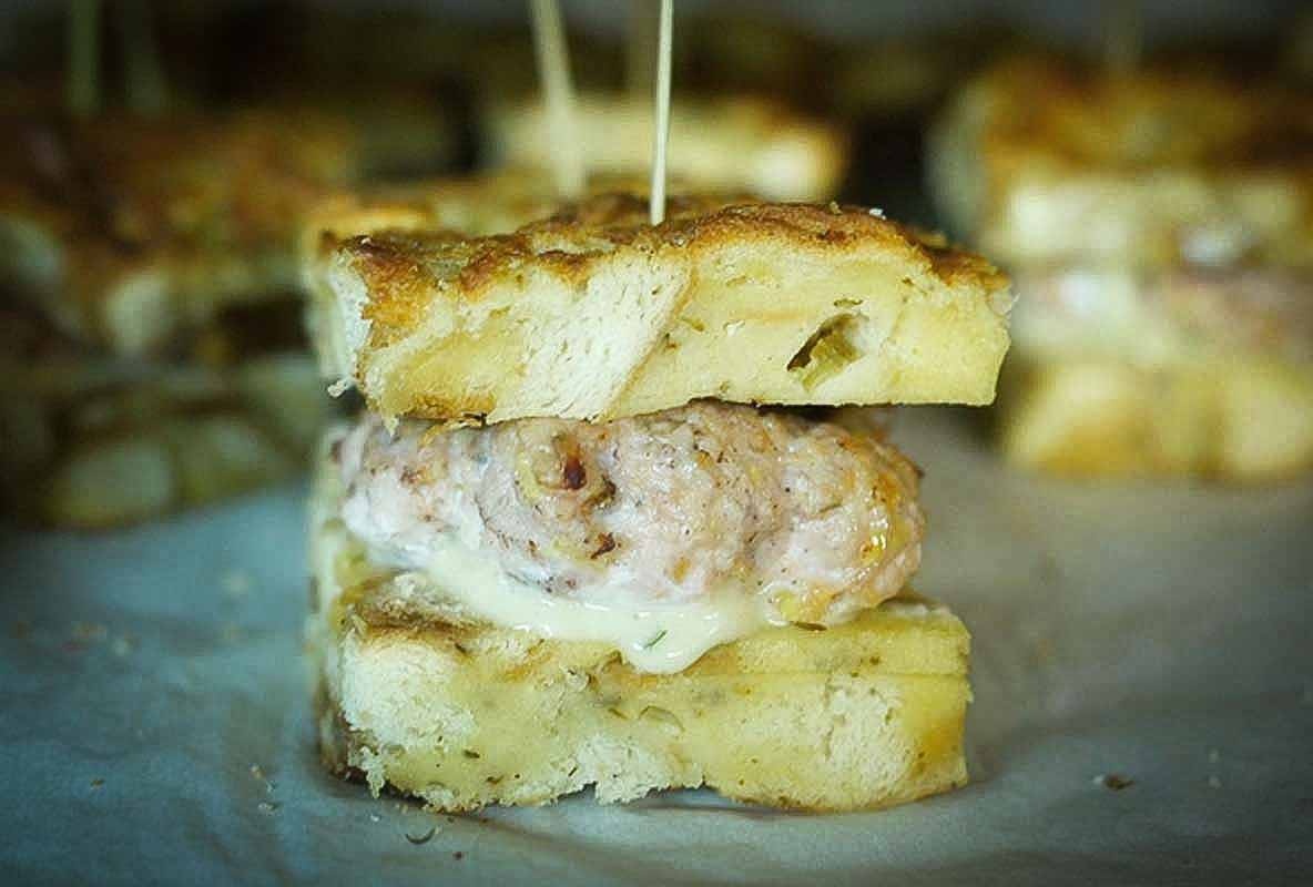 Pheasant & Bread Pudding Sliders