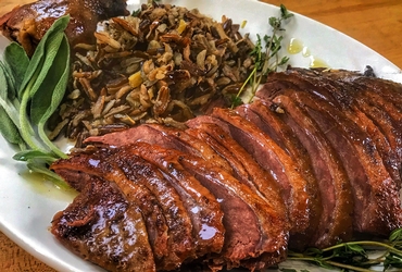 Roast Canada Goose and Stuffing