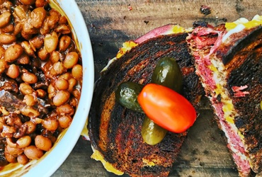 Bear Beans & Venison Pastrami Sammy